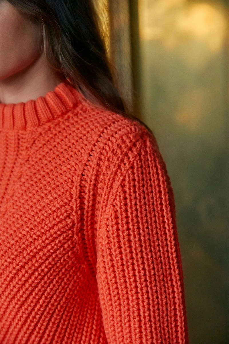 Pull Envoutant en laine Orange Jupiter