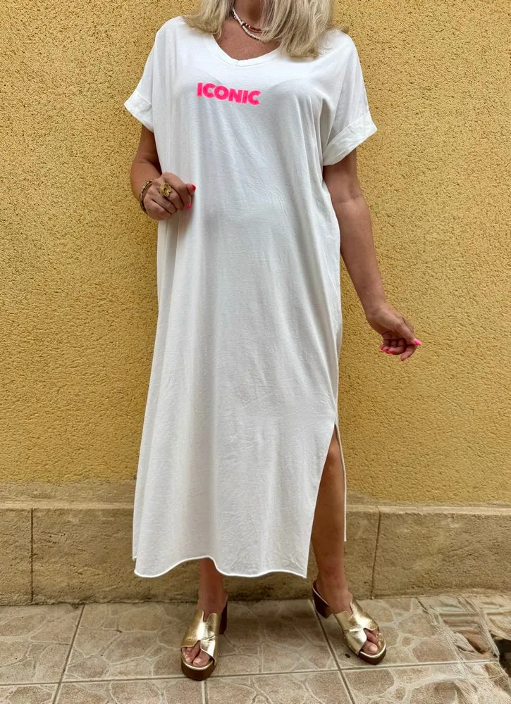 Robe teeshirt Mia Iconic ivoire