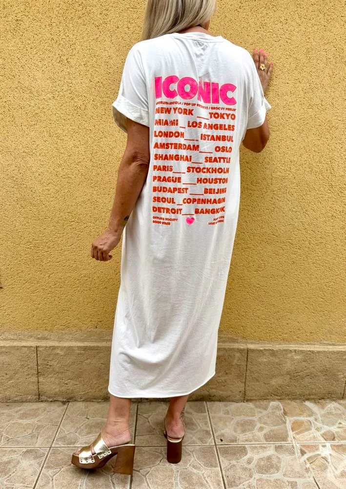 Robe teeshirt Mia Iconic ivoire