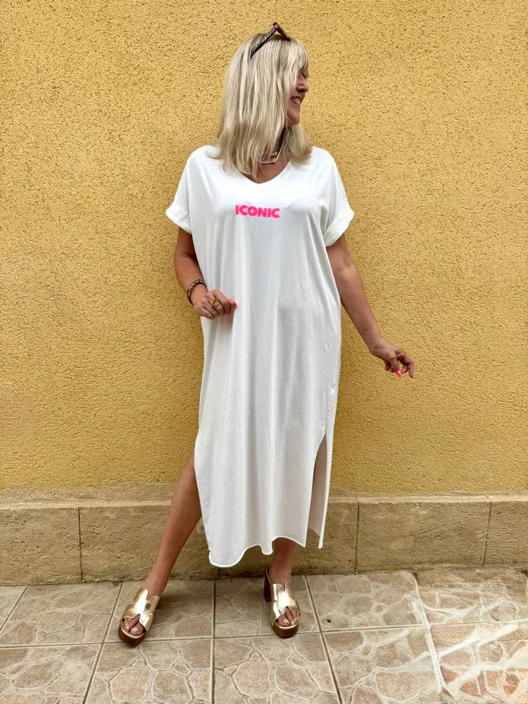 Robe teeshirt Mia Iconic ivoire