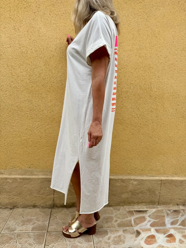 Robe teeshirt Mia Iconic ivoire