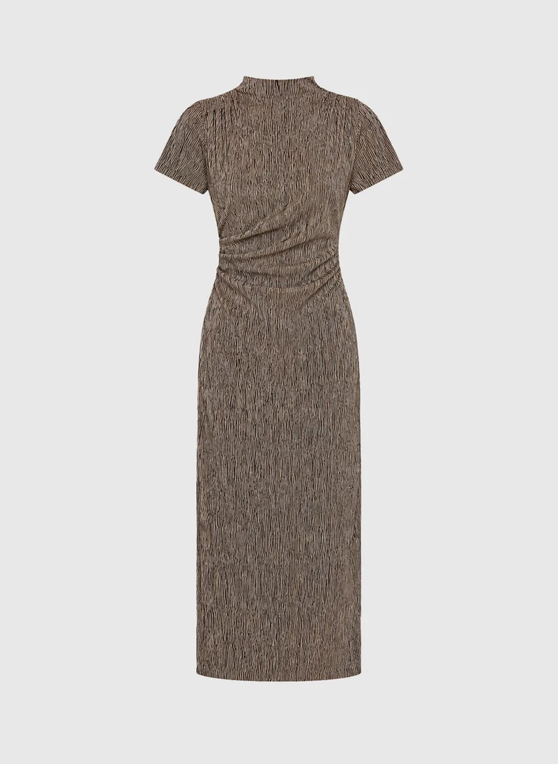 ROBE MIDI ELOANE marron