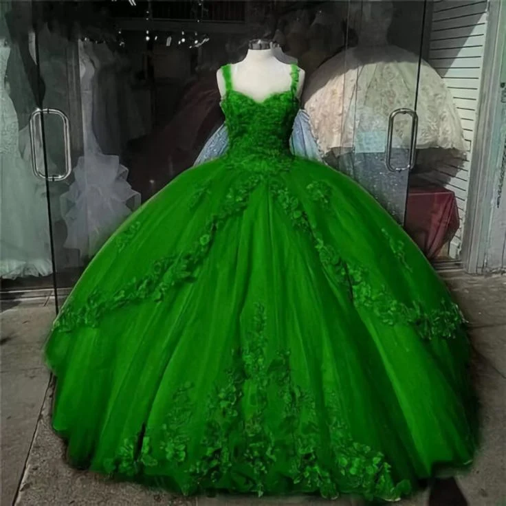 Robe de bal en tulle ivoire, robe de Quinceanera avec appliques en dentelle, Sweet 16