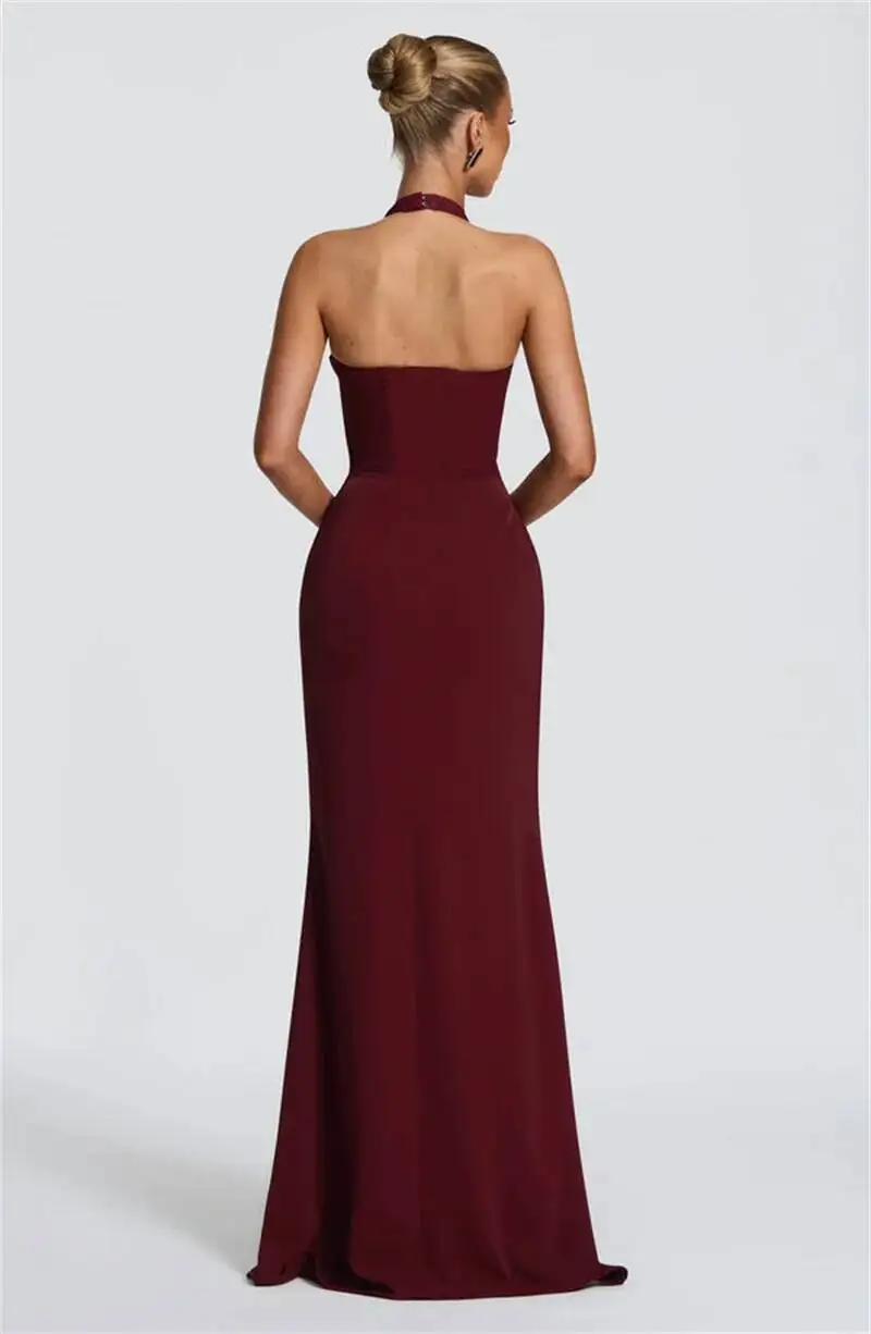 Robe de soirée longue moulante épaules dénudées