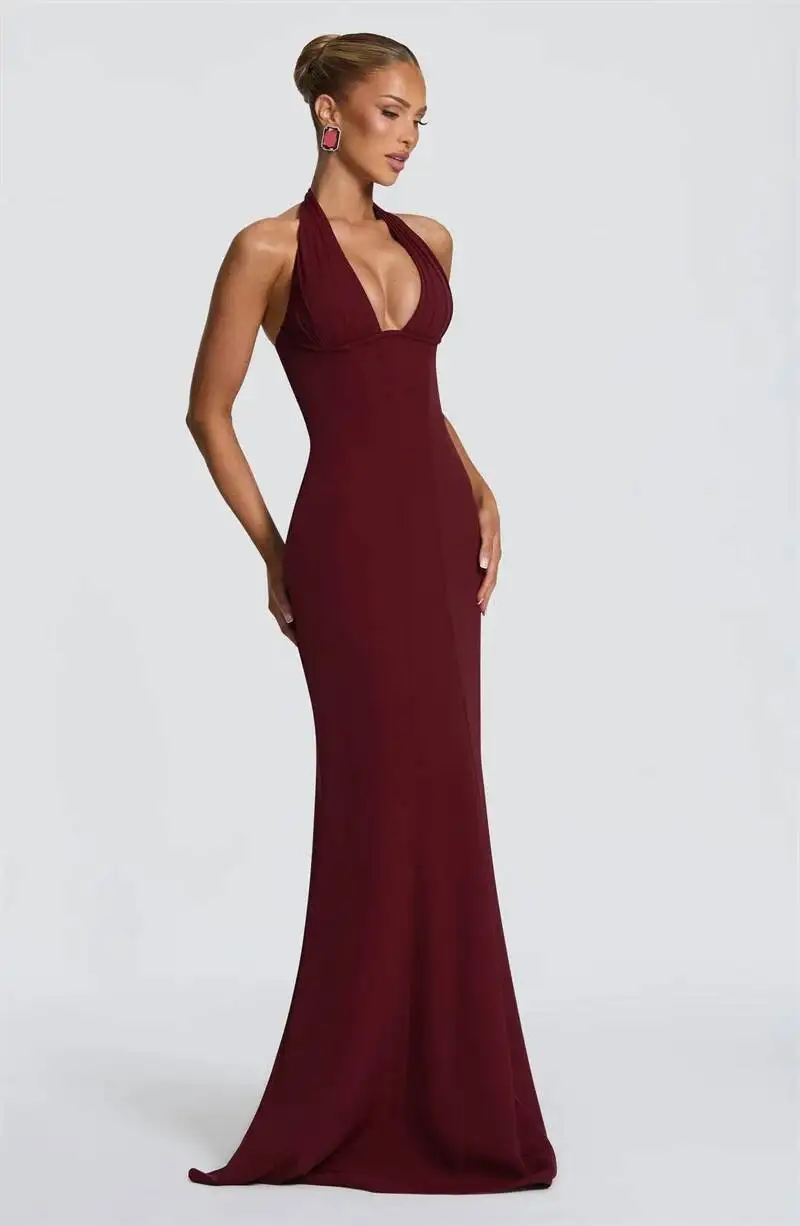 Robe de soirée longue moulante épaules dénudées