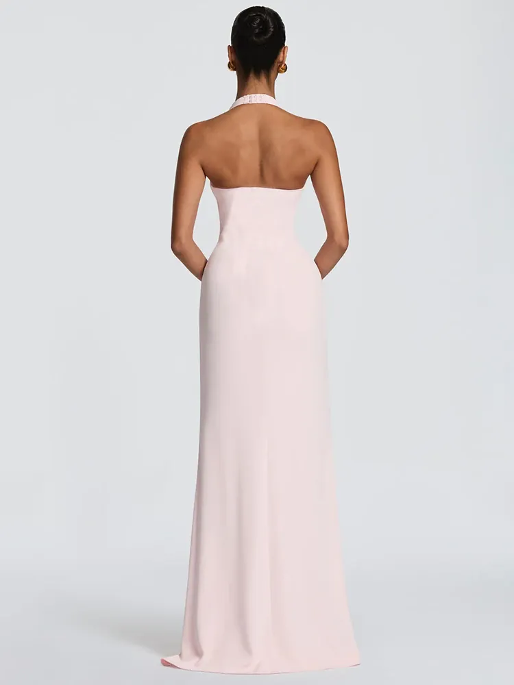 Robe de soirée longue moulante épaules dénudées
