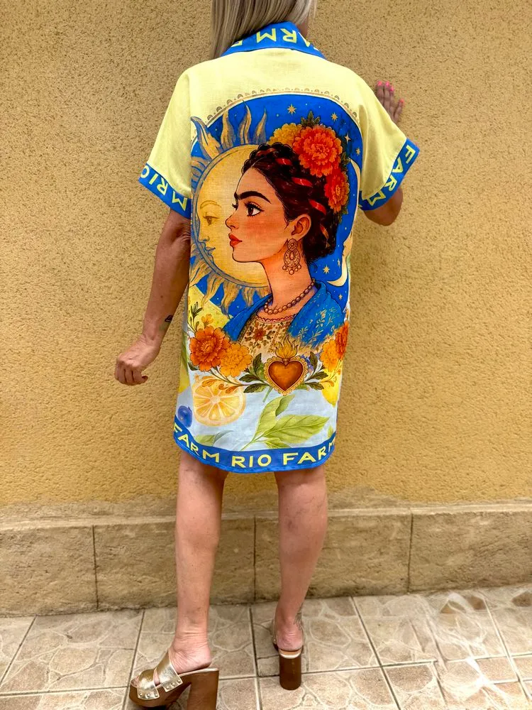 Robe en viscose et lin Lina Italia