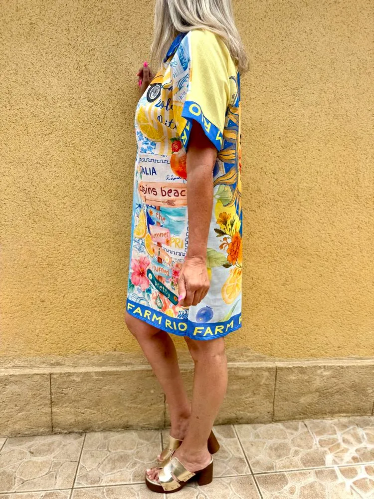 Robe en viscose et lin Lina Italia