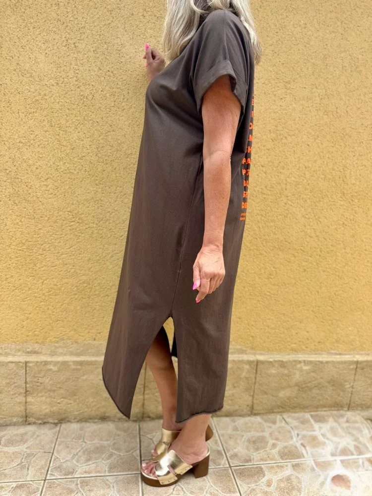 Robe teeshirt Mia Iconic chocolat