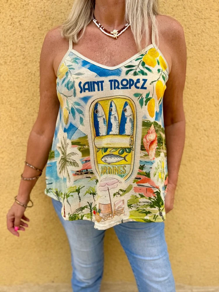 Débardeur doré Alexo st tropez