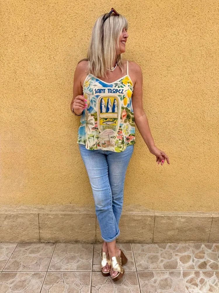 Débardeur doré Alexo st tropez