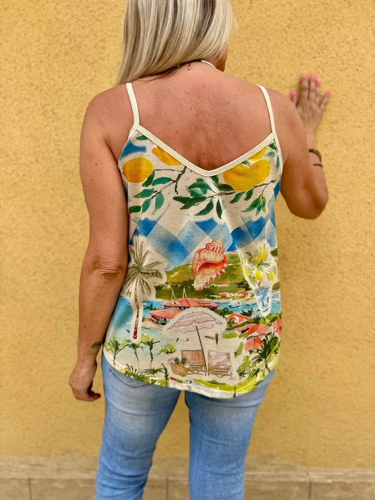 Débardeur doré Alexo st tropez