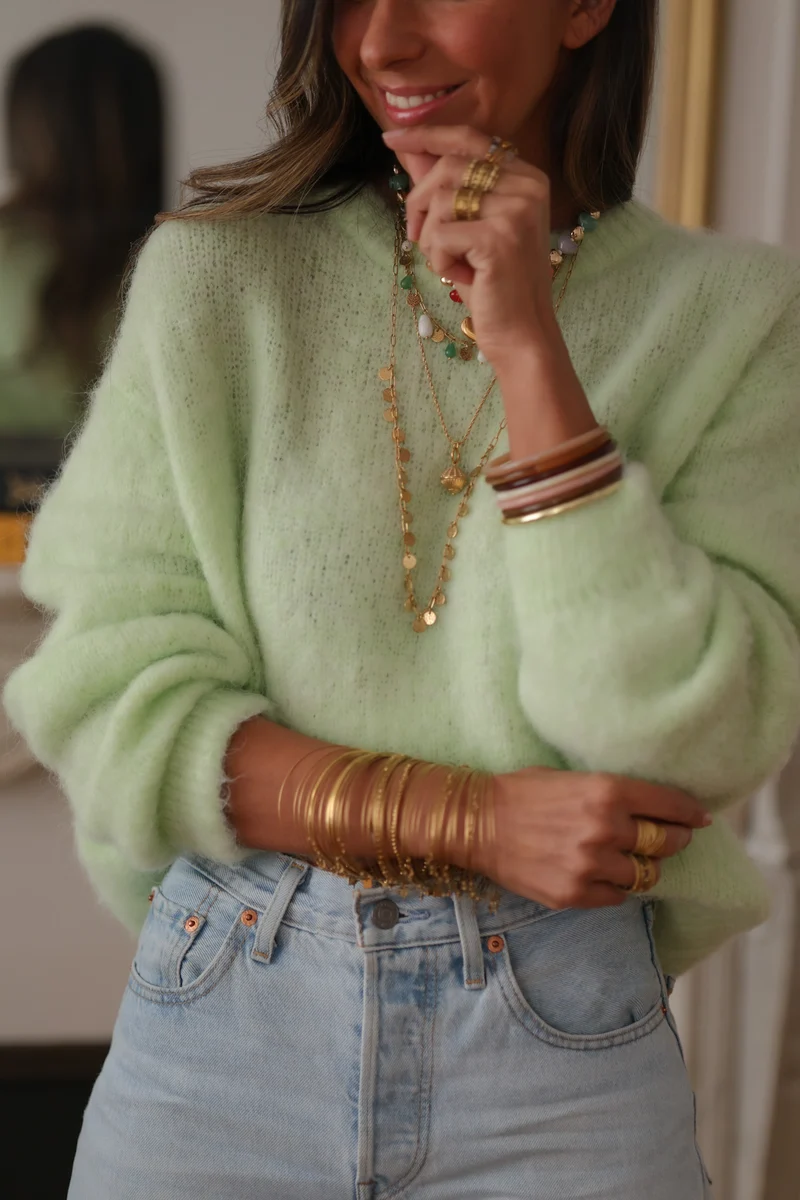 Pull Roméo vert