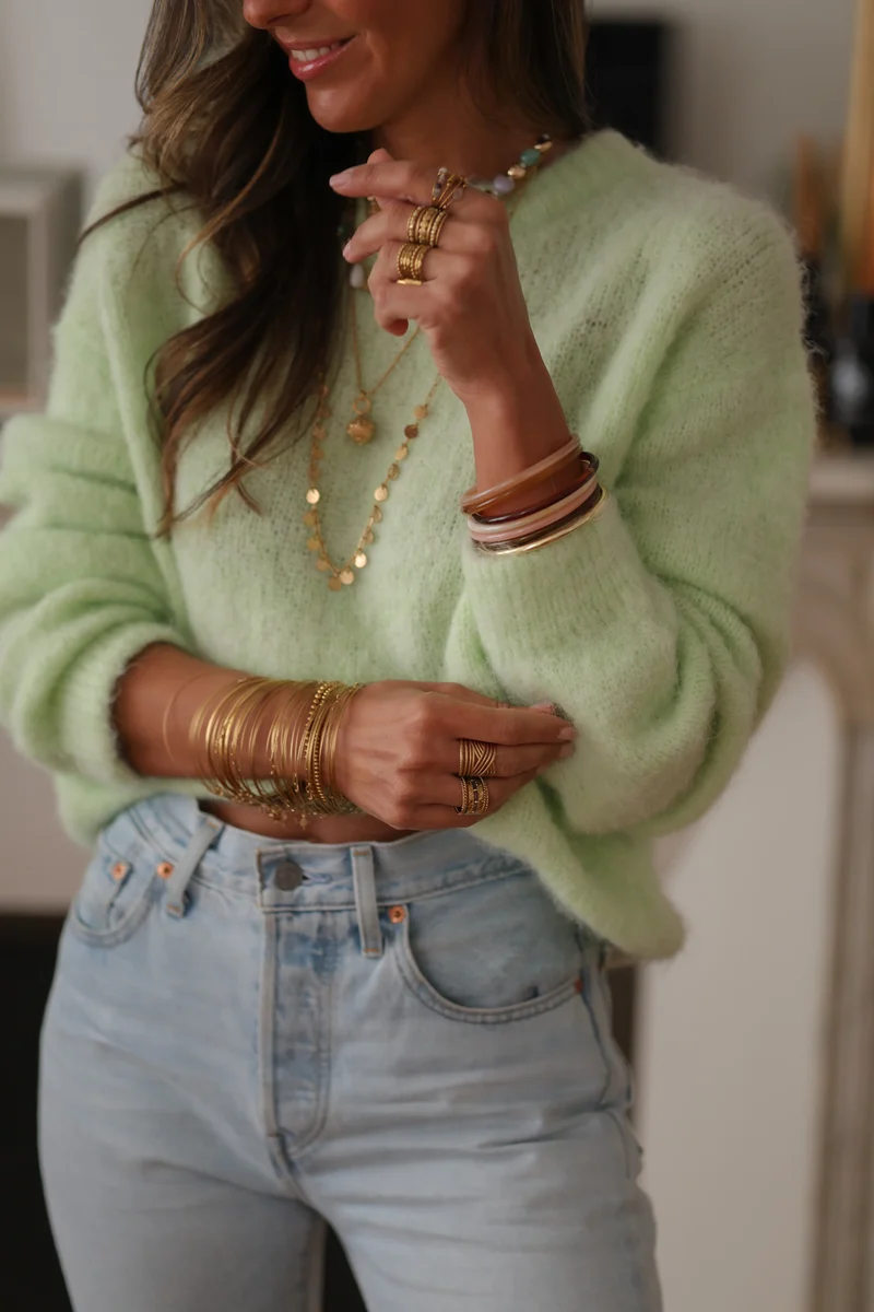 Pull Roméo vert