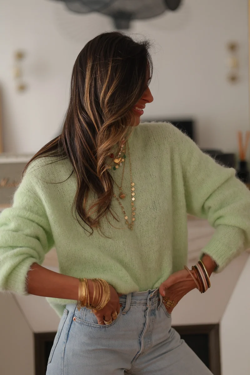 Pull Roméo vert