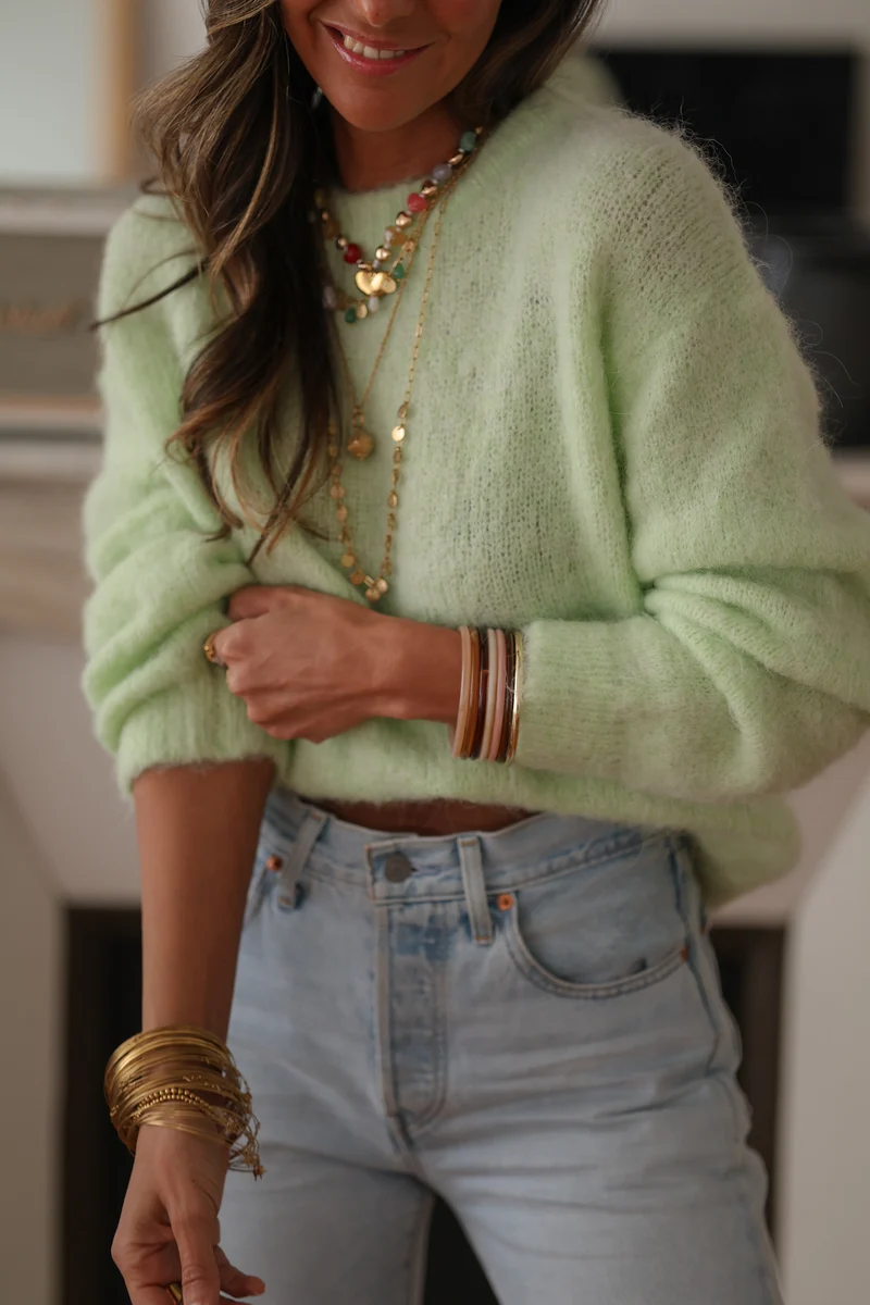 Pull Roméo vert