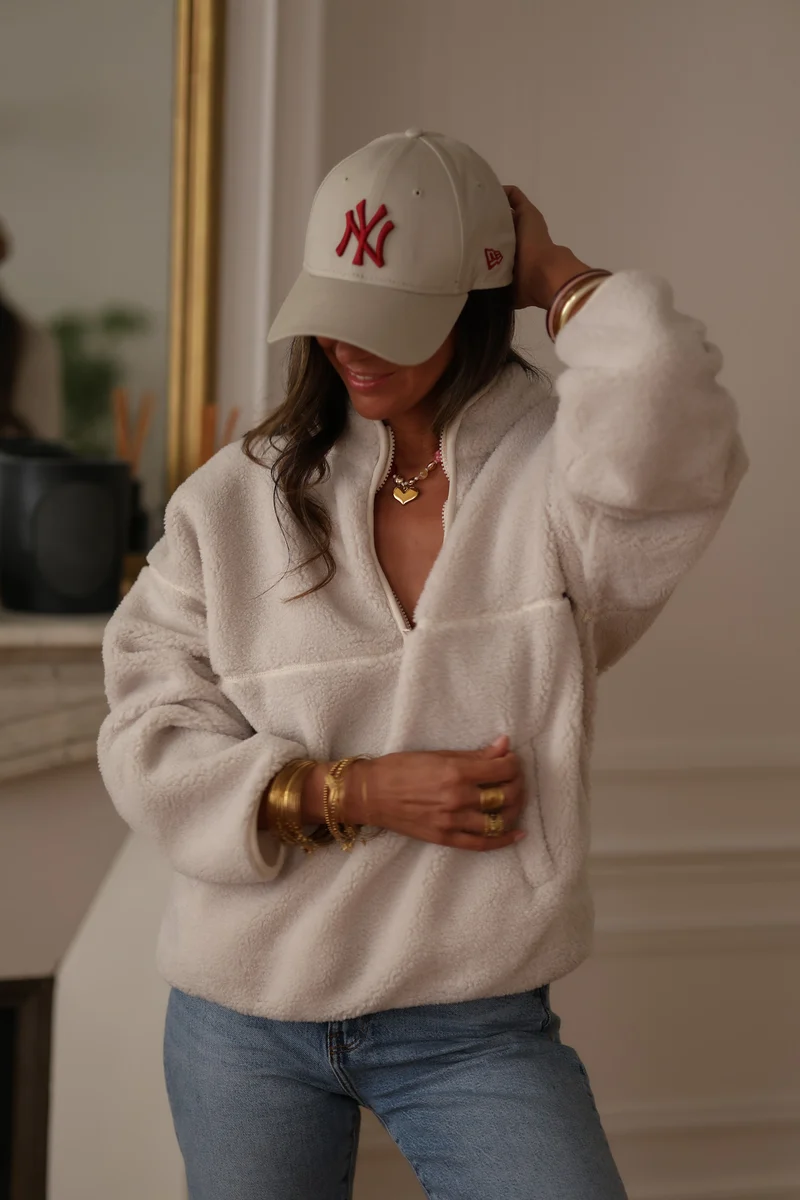 Polaire Fey beige à zip