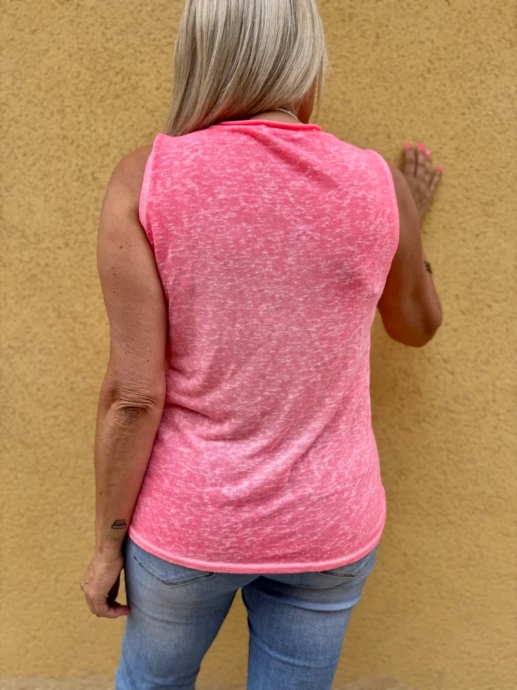 Débardeur en viscose Sofian corail
