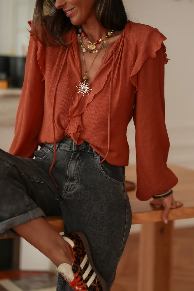 Blouse Paola terracotta