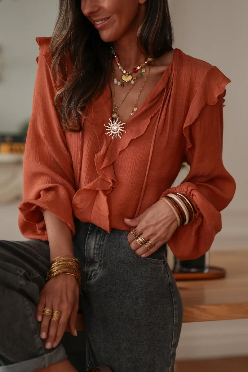 Blouse Paola terracotta