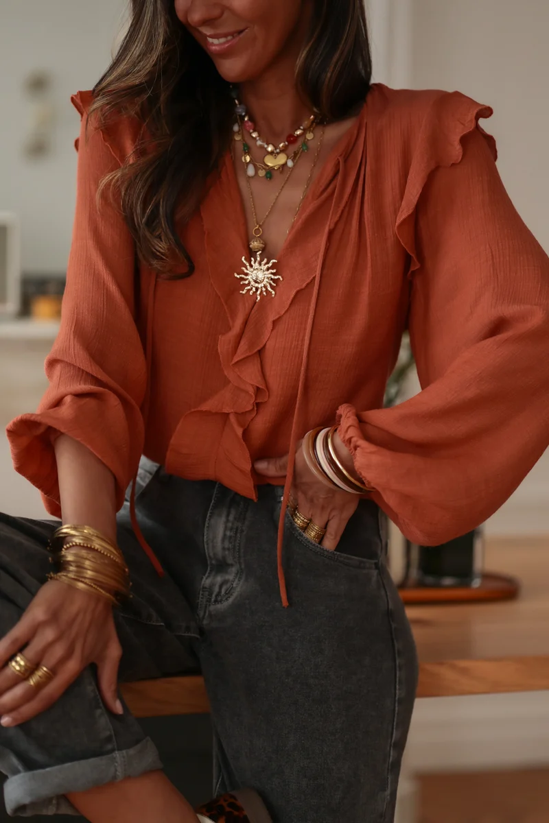 Blouse Paola terracotta
