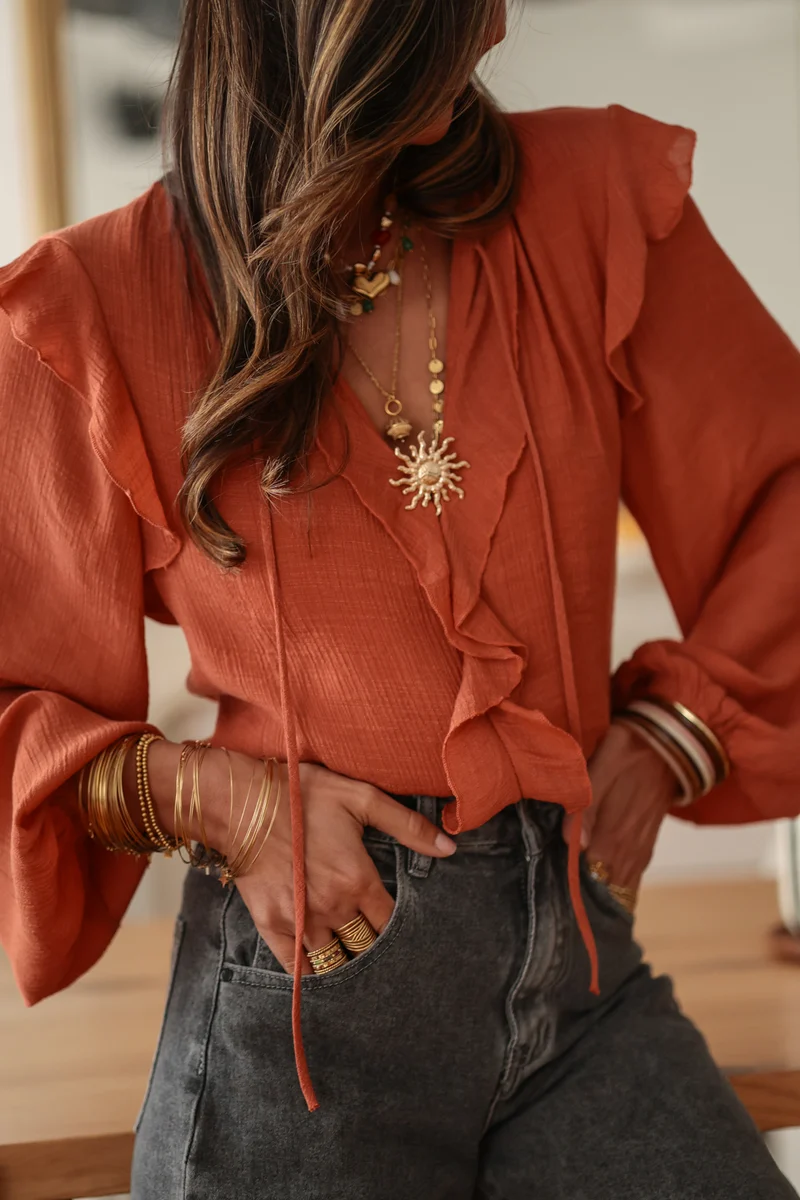 Blouse Paola terracotta