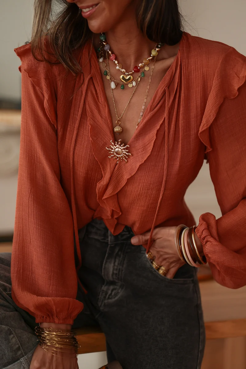 Blouse Paola terracotta
