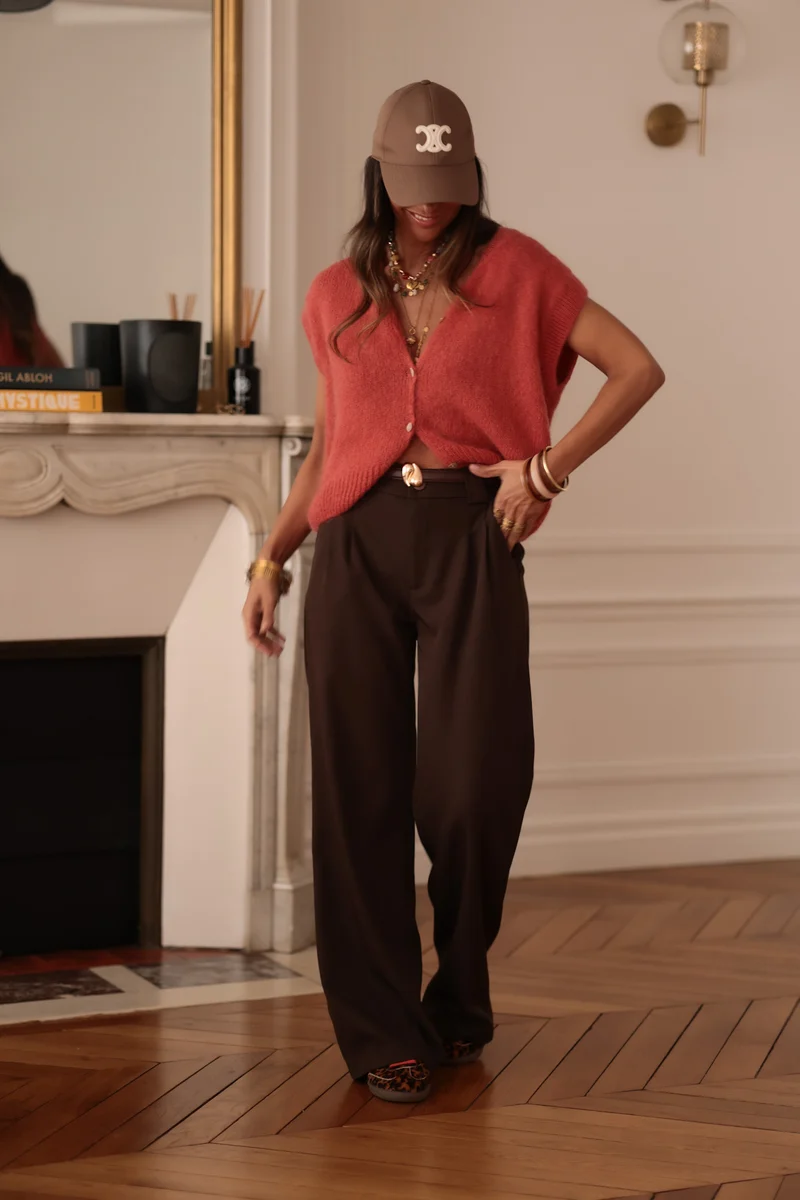 Gilet sans manches Noa terracotta