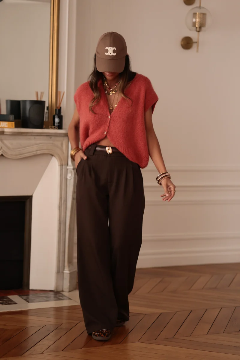 Gilet sans manches Noa terracotta