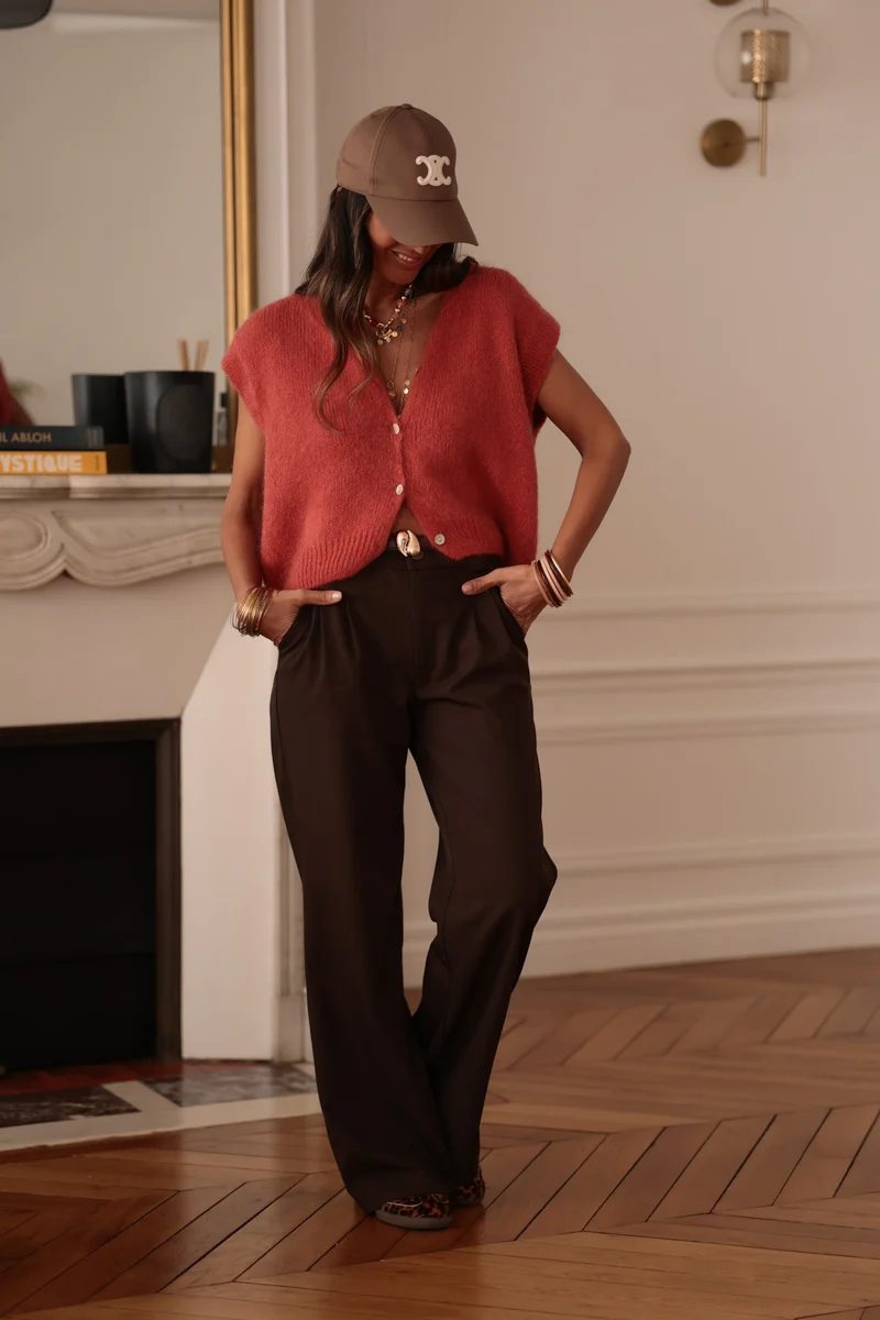 Gilet sans manches Noa terracotta