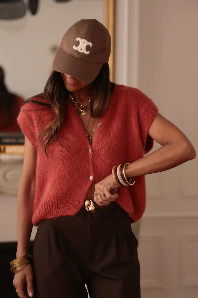 Gilet sans manches Noa terracotta