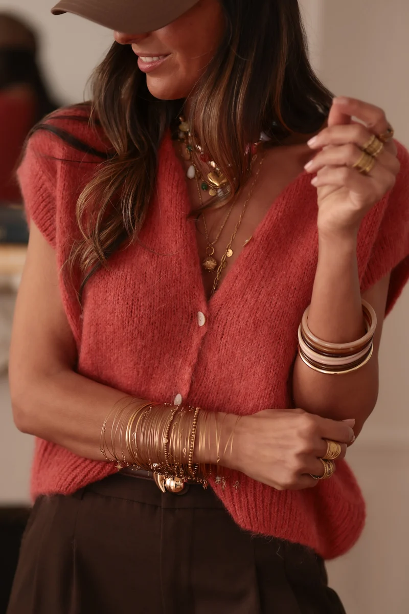 Gilet sans manches Noa terracotta