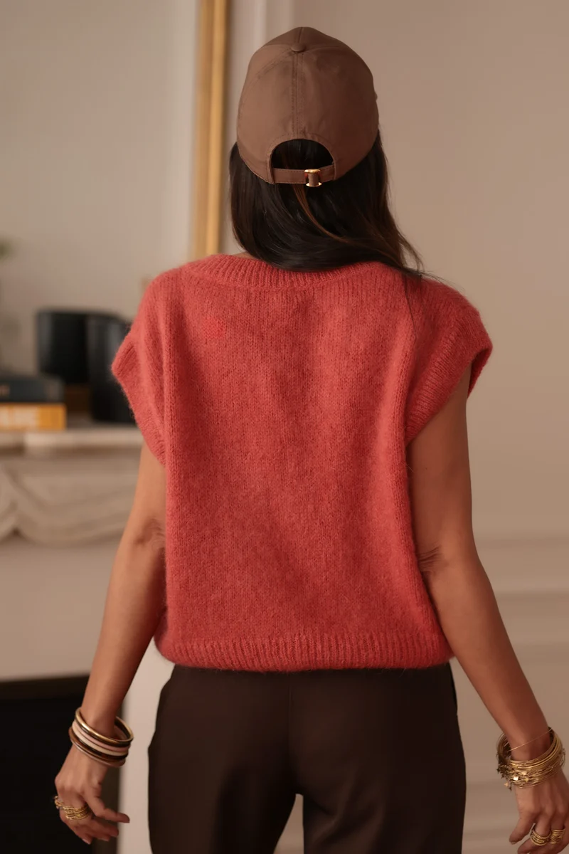 Gilet sans manches Noa terracotta