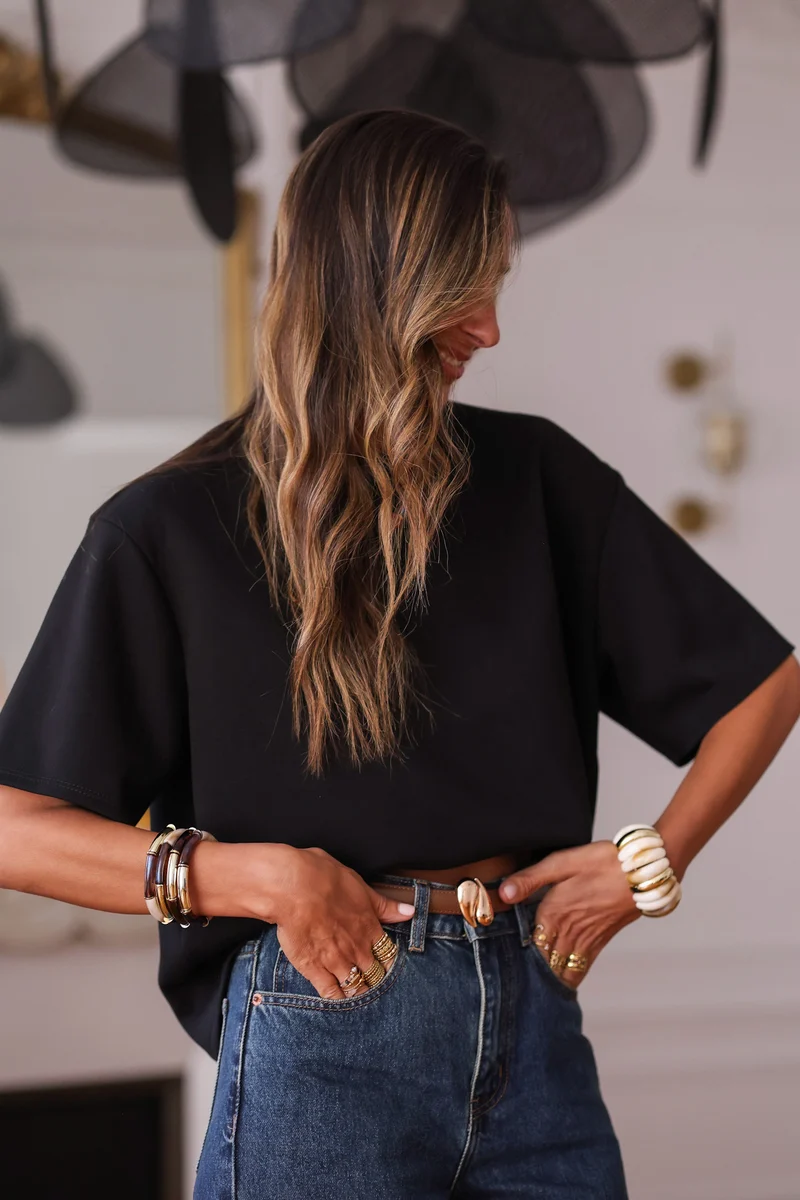 Tee-shirt Charly noir