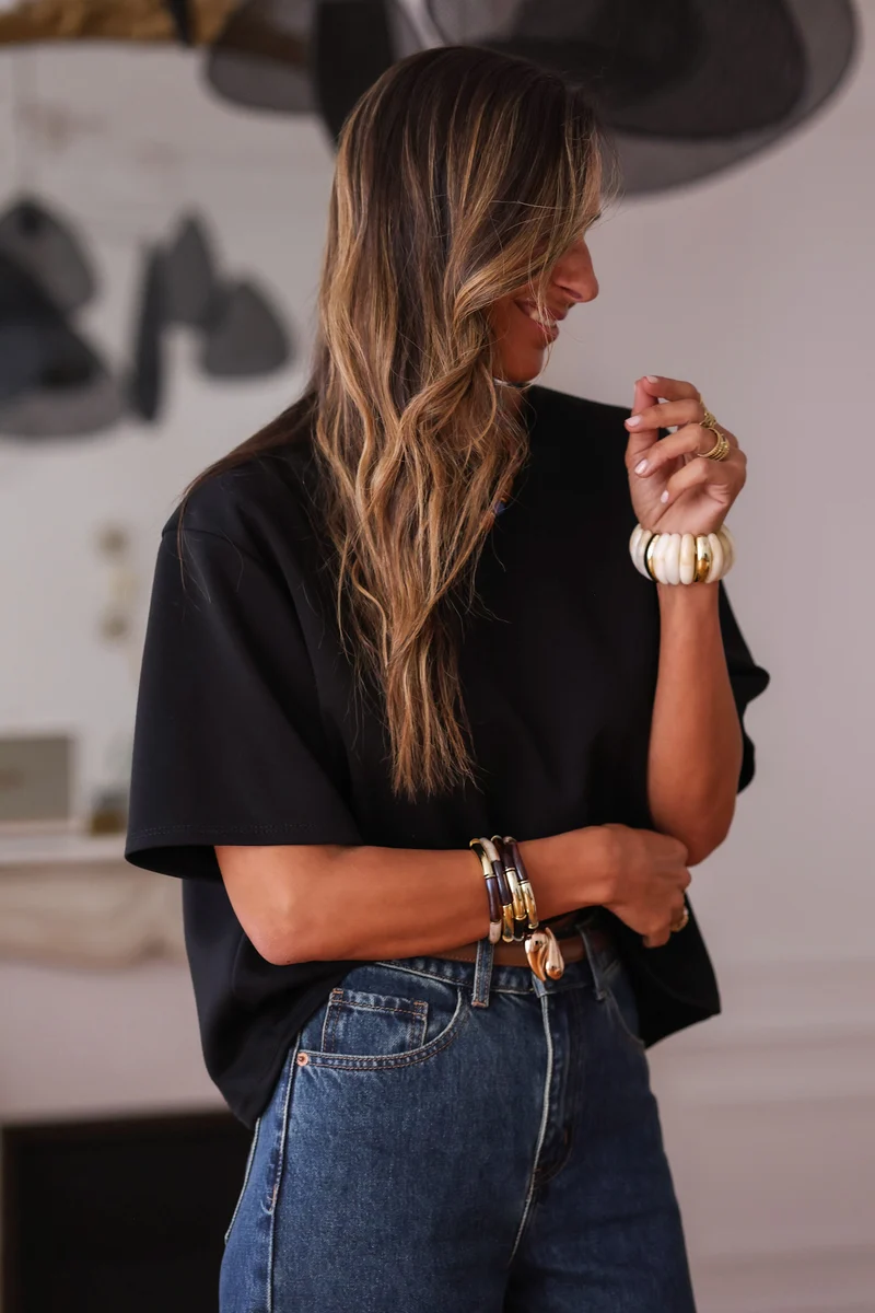 Tee-shirt Charly noir