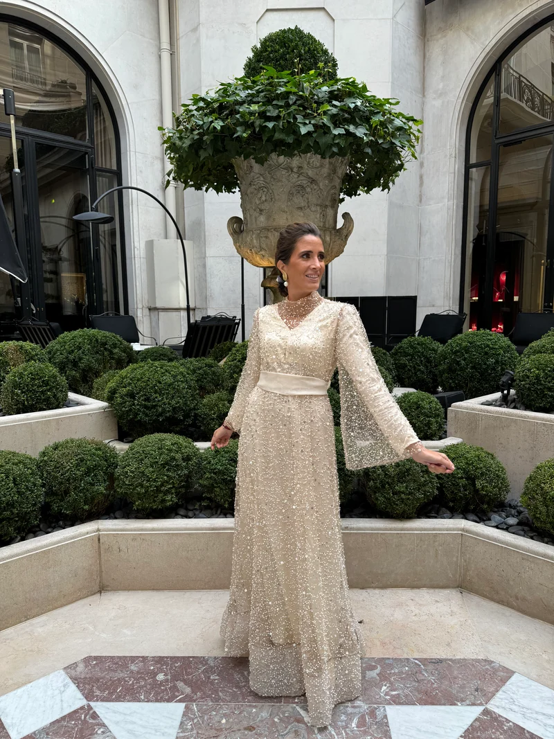 Robe Johanna perlées