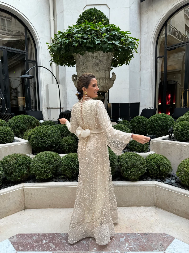 Robe Johanna perlées