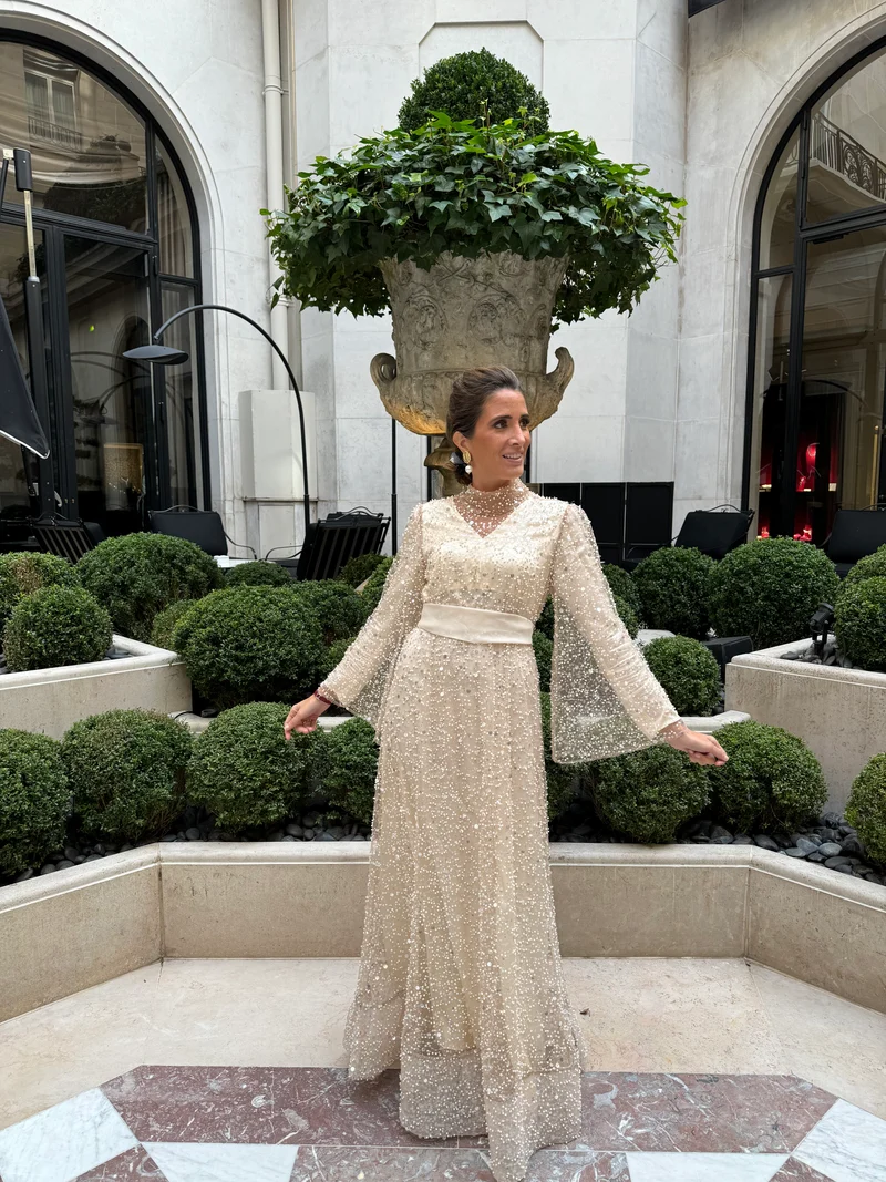 Robe Johanna perlées