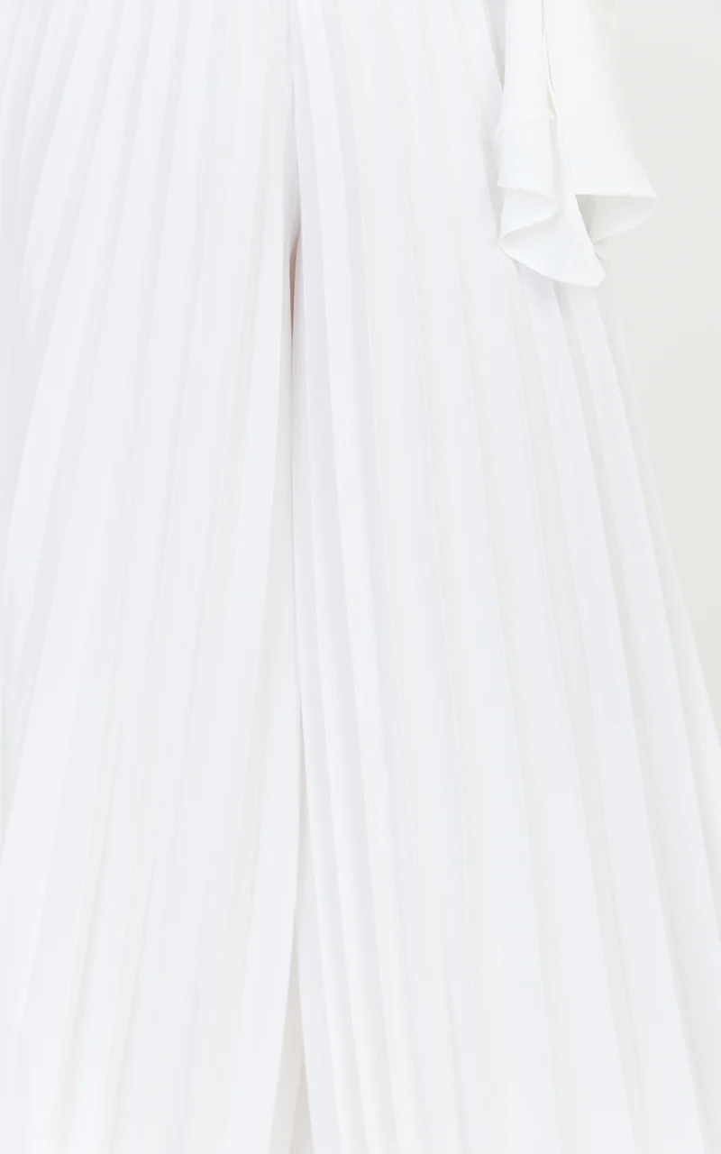 Valentina Pants - Pleated Wide Legged Pants in Off White