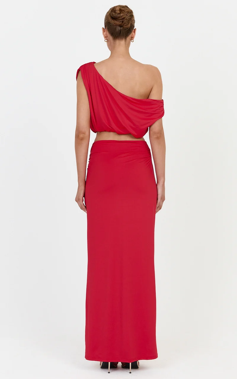 Rafaela Top - Off The Shoulder Top in Red