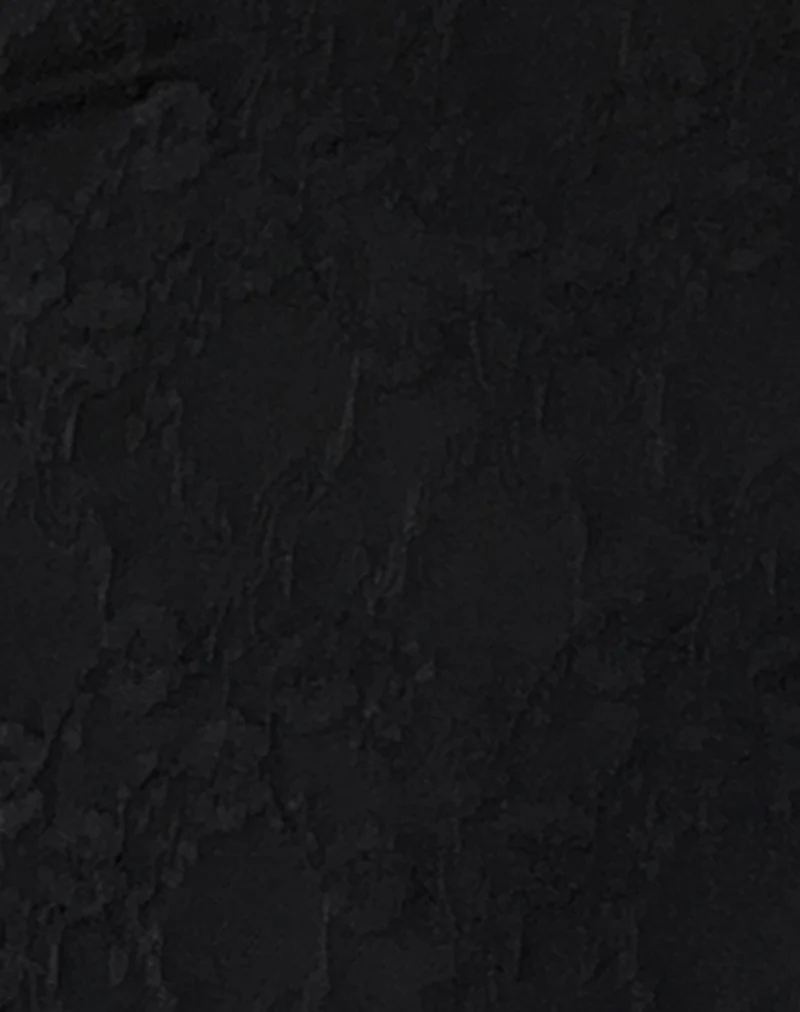 Codami - Mini robe à col rond en dentelle - Noir