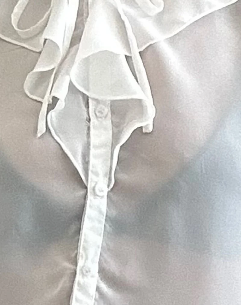 Chemisier Lada en mousseline blanche