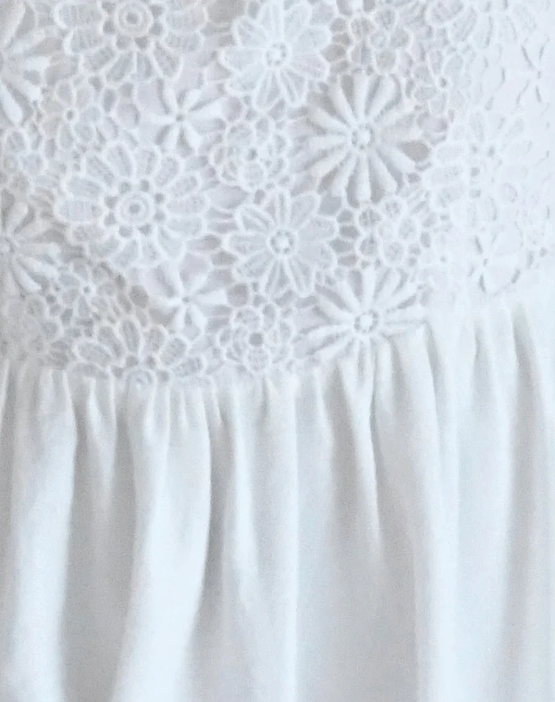 Mini robe Liselotte en ivoire