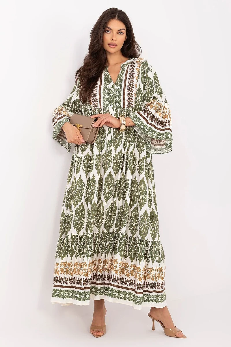 Robe longue bohème manches longues
