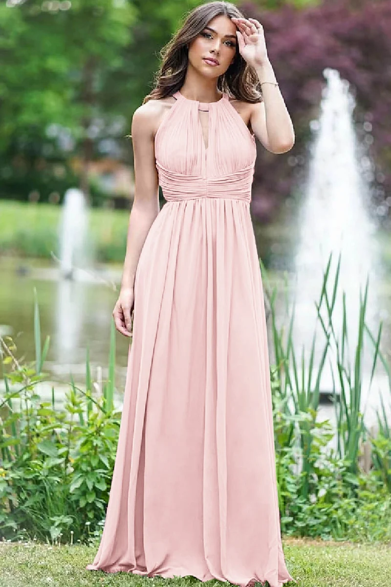 Robe de bal élégante lilas à dos nu et sans manches