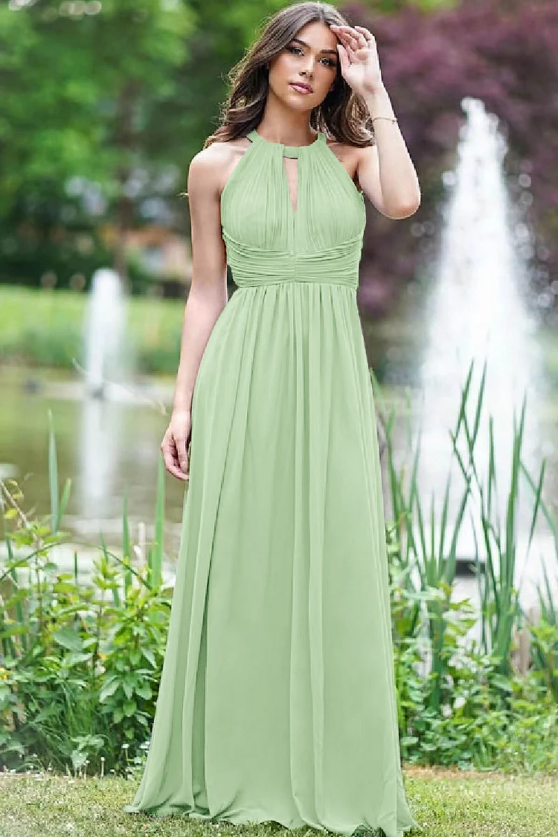 Robe de bal élégante lilas à dos nu et sans manches