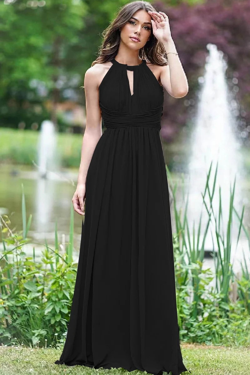 Robe de bal élégante lilas à dos nu et sans manches