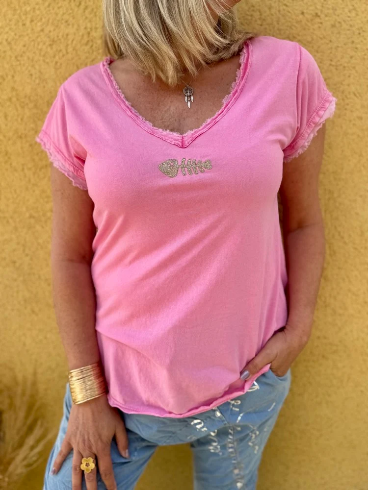 Teeshirt Poisson rose
