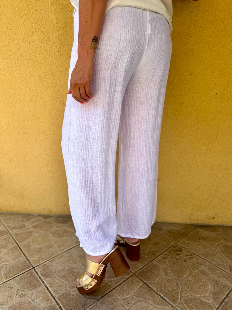 Pantalon fluide Nino blanc