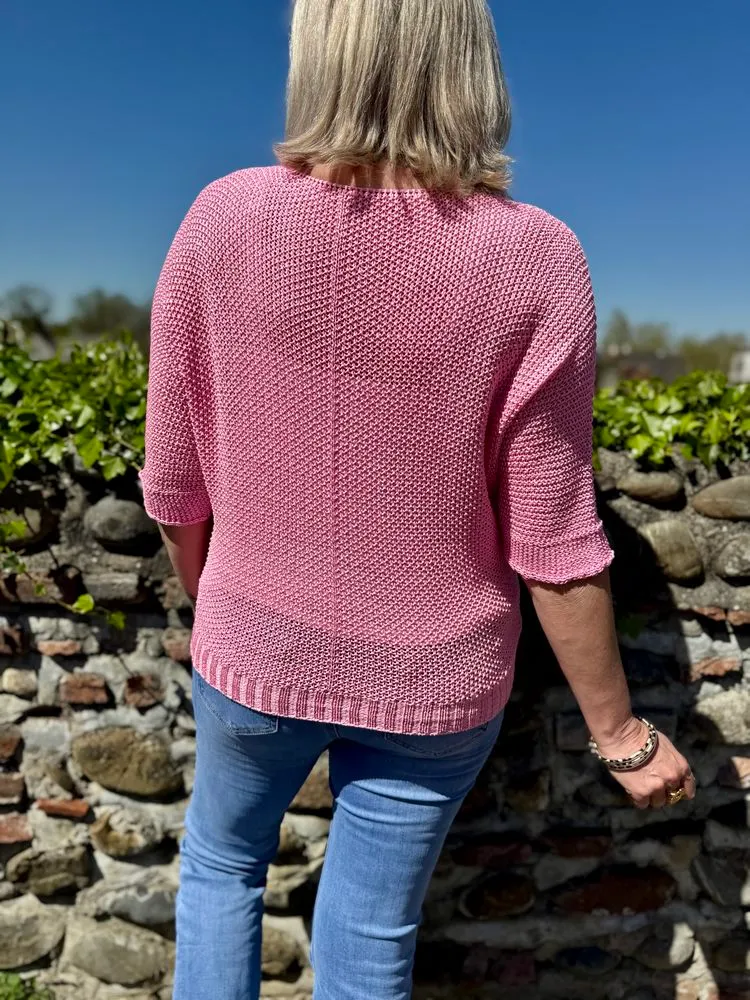 Pull ajouré Mathéo rose